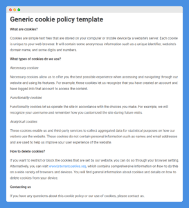 Sample Cookie Policy Template [Free Download]