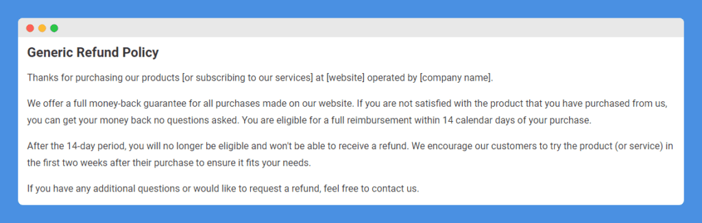 Sample Return and Refund Policy Template [Free Download]