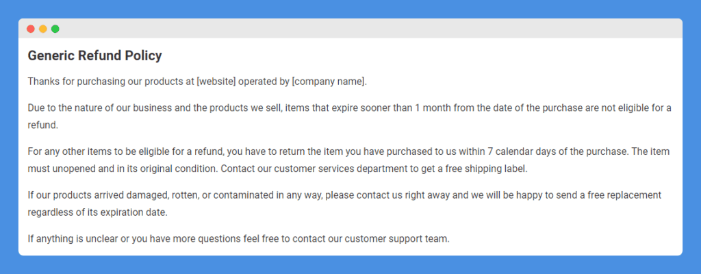 How To Write An Ecommerce Return Policy (Template + Examples