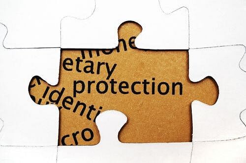 "etary, protection, identi, cro" and other texts underneath missing white jigsaw puzzle piece.