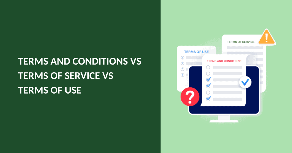 Terms and conditions vs terms of service vs terms of use