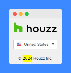 Houzz's year of publication.