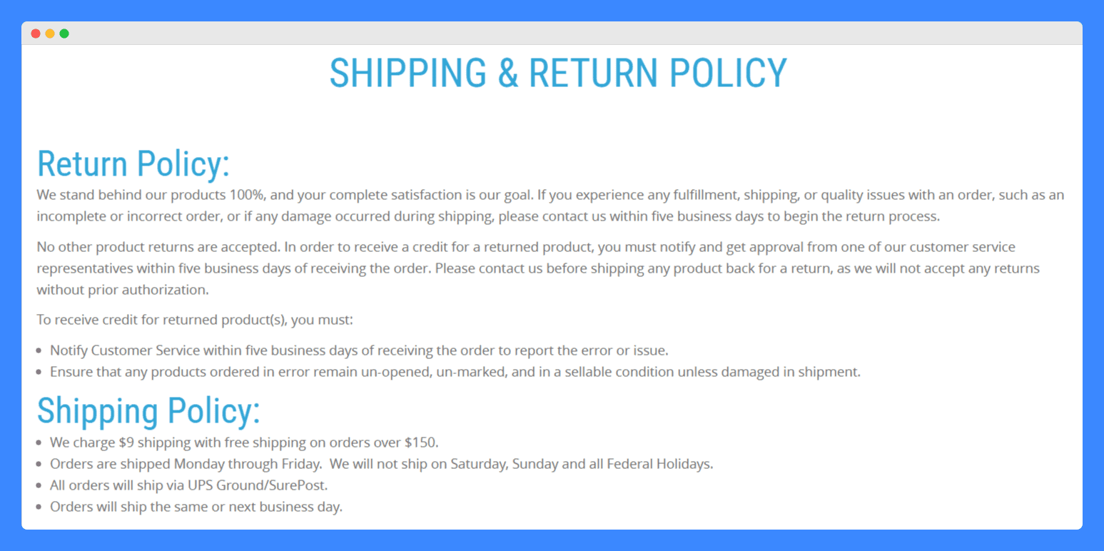 Free Shipping Policy Template & Examples [PDF+DOC]