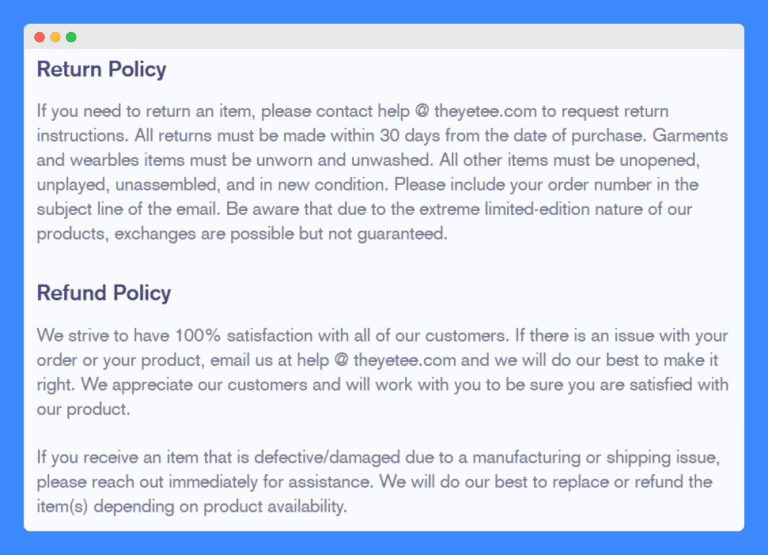 Free Return & Refund Policy Template & Examples [PDF+DOC]