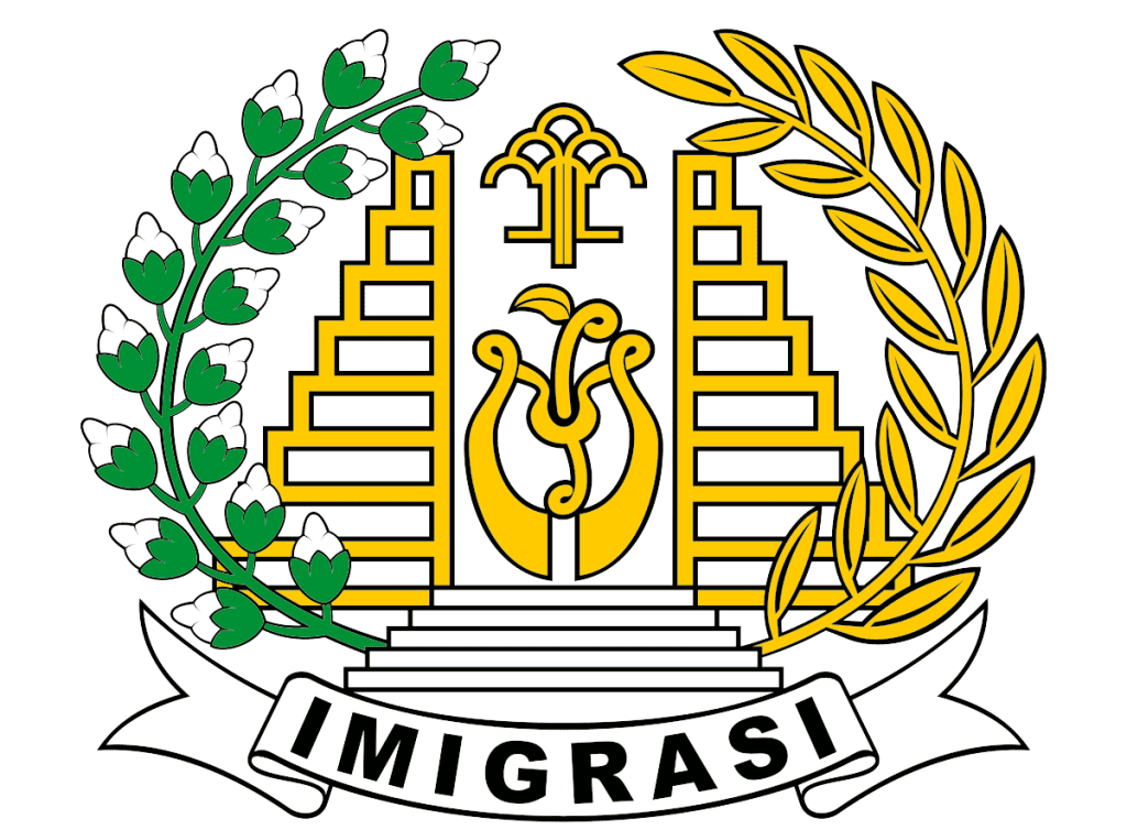 Indonesian Immigration Directorate's logo on a white background.