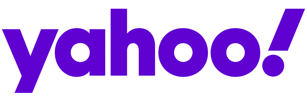 Yahoo's logo on a white background.