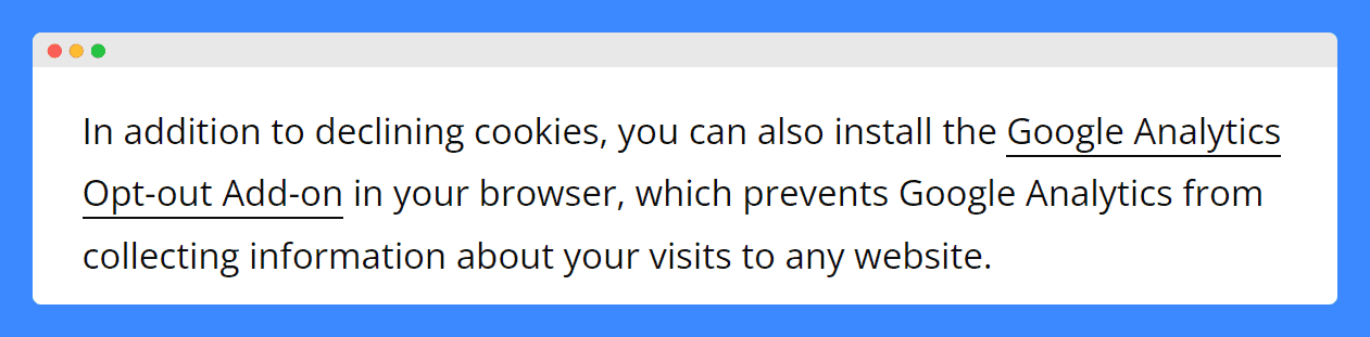 Peak Design's instructions for changing cookie settings on a white background.