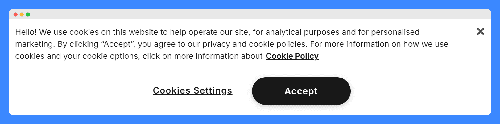 PopSockets' cookie consent banner on a white background.