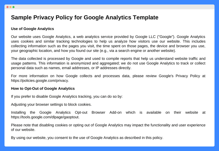 Privacy Policy for Google Analytics [Template & Examples]