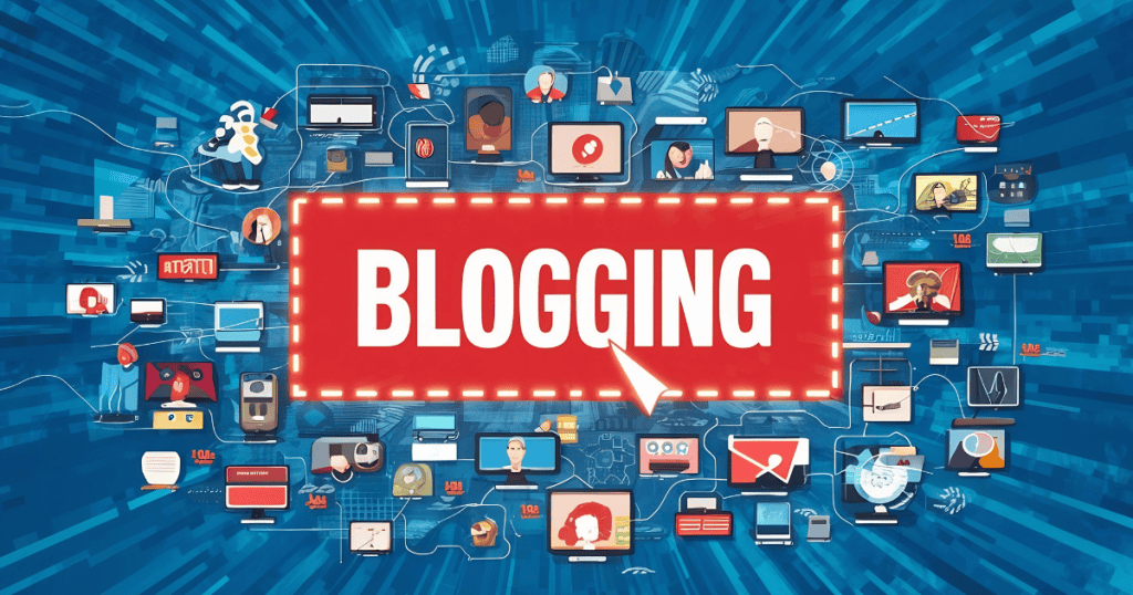 A digital network of interconnected screens and devices surrounds a bright red sign, symbolizing the vast reach achieved through active distribution across the internet.