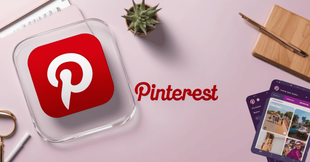A Pinterest logo displayed on a sleek glass block atop a clean minimalist desk, symbolizing the clear structure and foundational standards required for a professional presence.